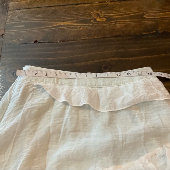 Romwe Fairycore Mermaid Solid Ruffle Trim Asymmetrical Hem Skirt - Picture 5 of 8